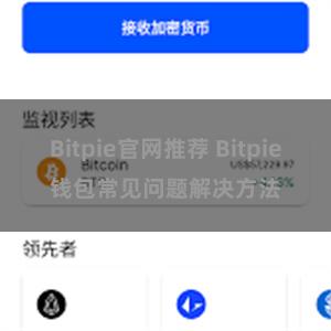 Bitpie官网推荐 Bitpie钱包常见问题解决方法