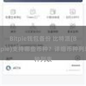 Bitpie钱包备份 比特派(Bitpie)支持哪些币种？详细币种列表