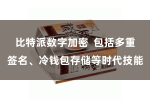 比特派数字加密  包括多重签名、冷钱包存储等时代技能